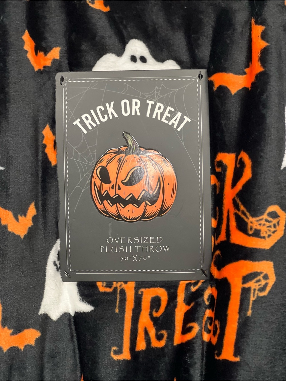Halloween Trick or Treat Plush Blanket - Picture 2 of 2